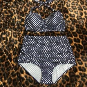 Pinup Vintage Style High Wasted Bikini Swimsuit